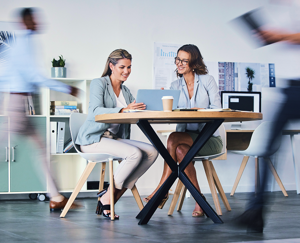 People working together in a modern office